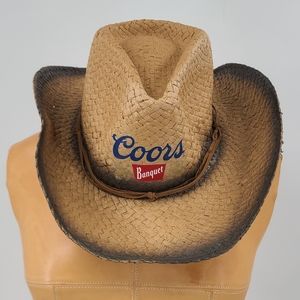 Coors Banquet Paper Straw Unisex Hat 